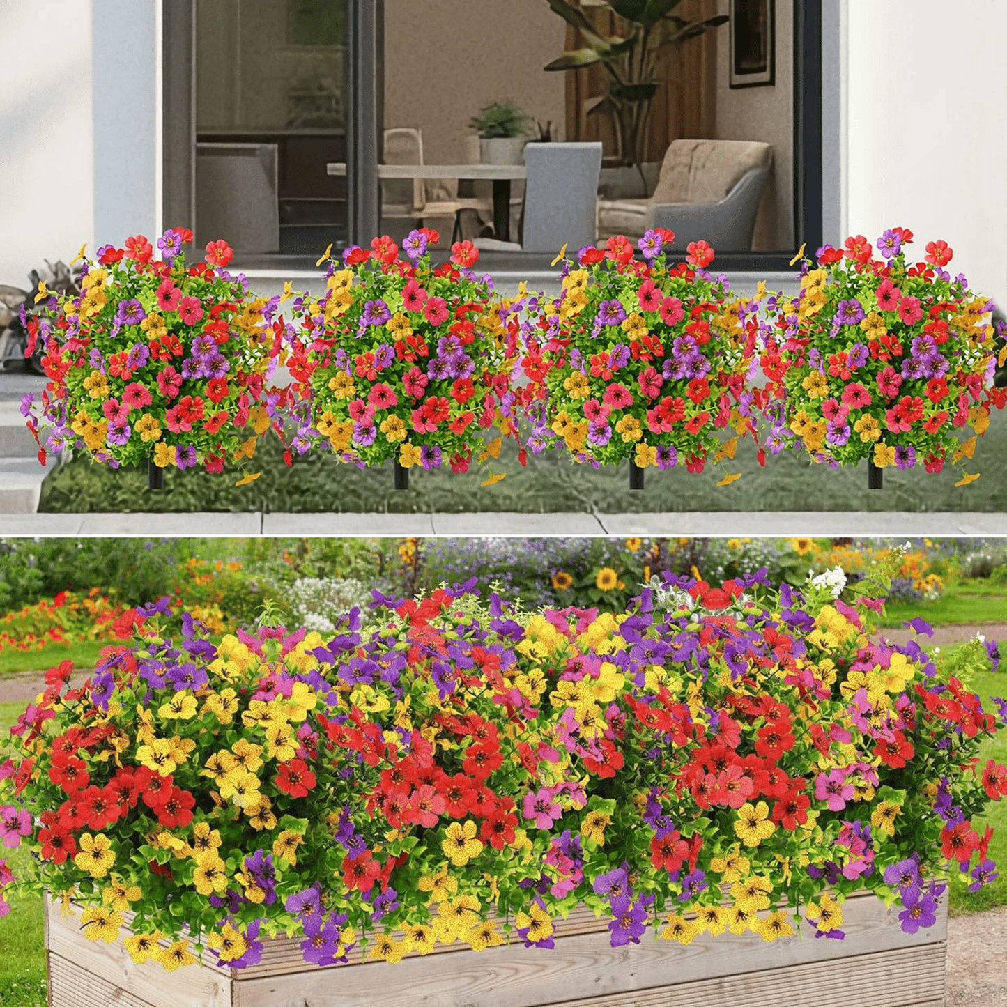 🔥Outdoor/Indoor UV Resistant & Waterproof Artificial Flower Decor
