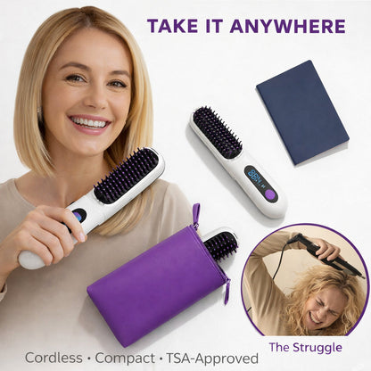 🏆 The Short Hair Specialist! The first smart styling comb designed specif 💖(Type-C charging design)