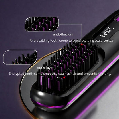 🏆 The Short Hair Specialist! The first smart styling comb designed specif 💖(Type-C charging design)