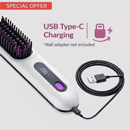 🏆 The Short Hair Specialist! The first smart styling comb designed specif 💖(Type-C charging design)