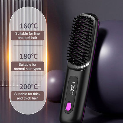 🏆 The Short Hair Specialist! The first smart styling comb designed specif 💖(Type-C charging design)