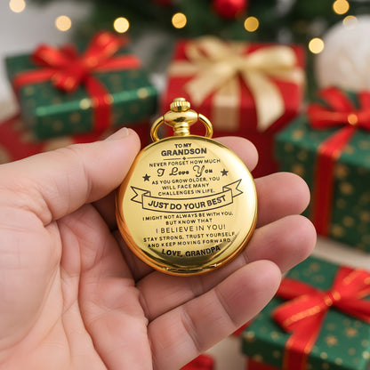 To Grandson / From Grandpa - Luxury Vintage Pocket Watch Gift SS#20