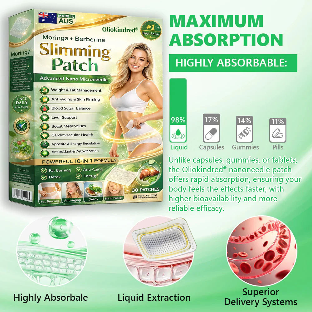 2026 Breakthrough: Lose Stubborn Fat While Keeping Skin Tight – New Oliokindred® Berberine Extract 10-in-1 Nano Microneedle Patch