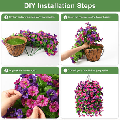 Artificial Flower , Faux Flower, Decorative Flower for Home Garden, Porch, Window Box, Yard and Seasonal Celebrations
