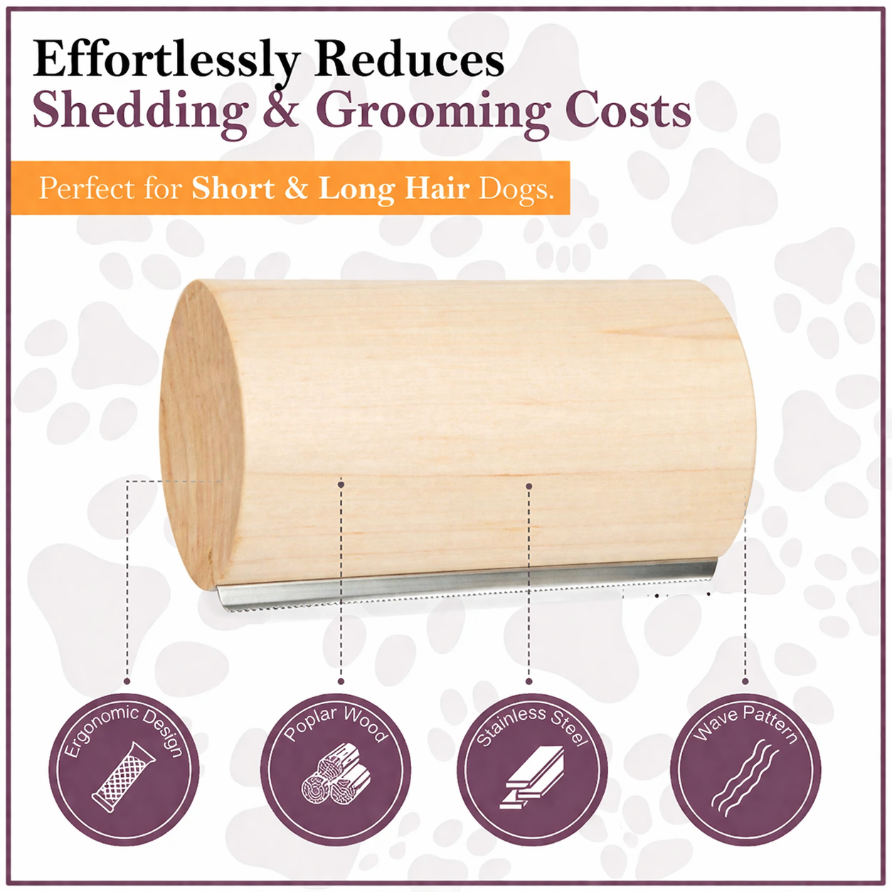 No More Loose Hair – Gentle Deshedding Brush for All Dogs