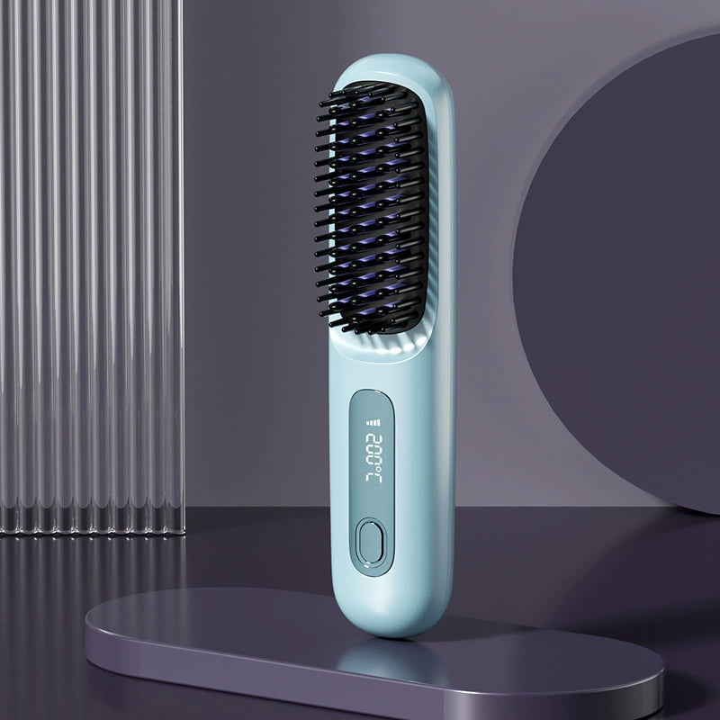 🏆 The Short Hair Specialist! The first smart styling comb designed specif 💖(Type-C charging design)