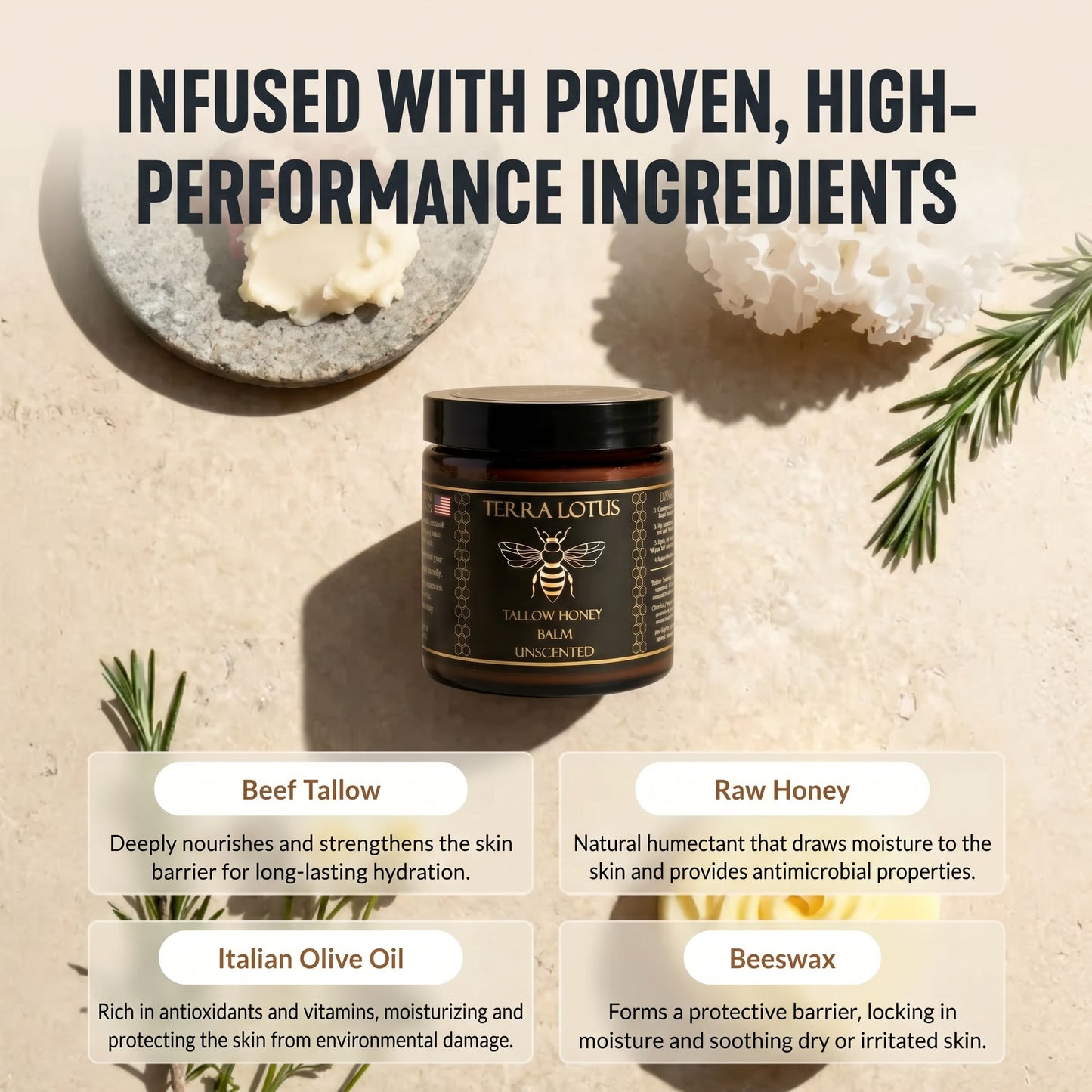 TopSpire Organic Tallow Honey Balm to Help Erase Fine Lines, Wrinkles, and Age Spots