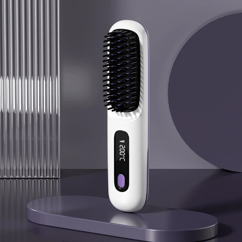 🏆 The Short Hair Specialist! The first smart styling comb designed specif 💖(Type-C charging design)