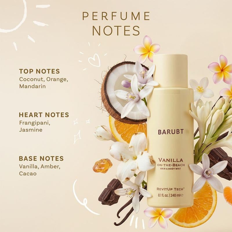 🎁2026💕49% OFF-BARUBT Luxury Vanilla on the Beach Hair & Body Mist for Women