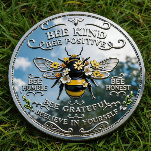 🏆NEW YEAR 60% OFF - Bee Kind Positivity Commemorative Coin 🐝🪙🌼