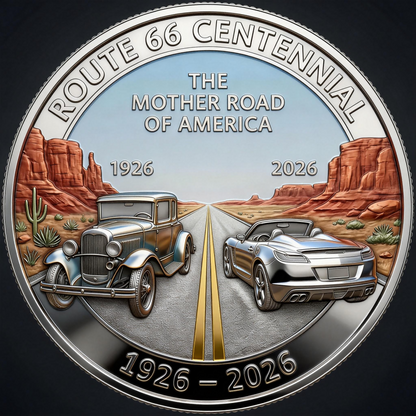 🏆Flash Sale 60% OFF -🛣️ Route 66 – 100 Years of Freedom Commemorative Medallion