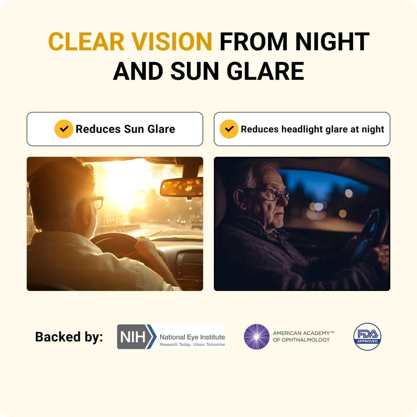 Headlight Glasses with GlareCut Technology