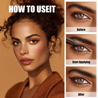24HR Waterproof Eyeliner Pencil, Smudge-Proof Long-Lasting Eye Liner, Smooth Creamy Formula, Easy Apply Eye Makeup for Daily Wear & Party Looks.