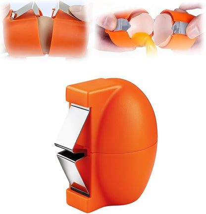 2026 New Multifunction Egg Shell Opener – Easy Crack & Peel, Stainless Steel (Orange)