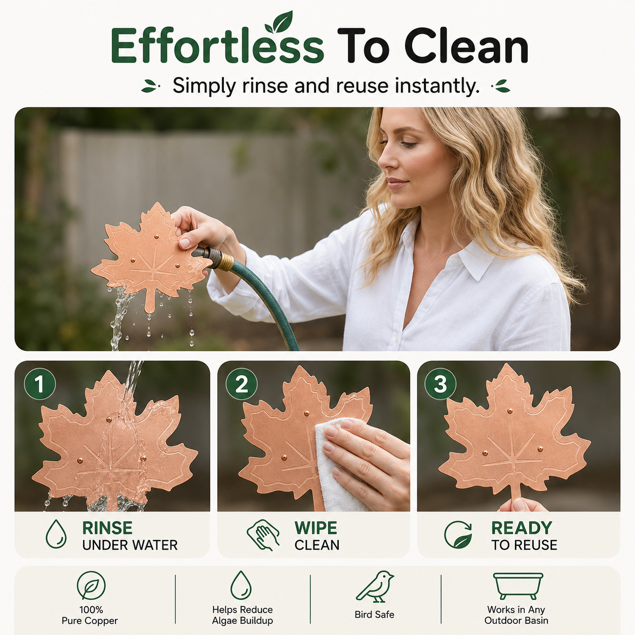 Clear Water in Any Garden Basin | Rust-Resistant & Low Maintenance🛡️✨