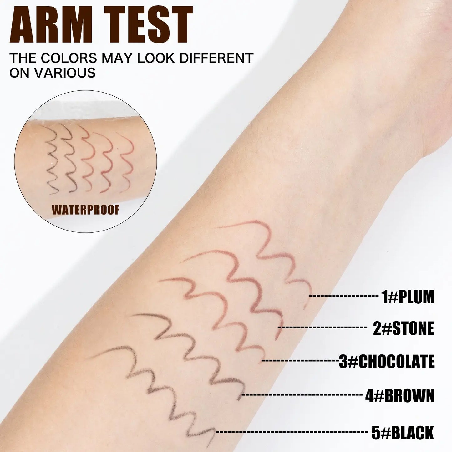 24HR Waterproof Eyeliner Pencil, Smudge-Proof Long-Lasting Eye Liner, Smooth Creamy Formula, Easy Apply Eye Makeup for Daily Wear & Party Looks.