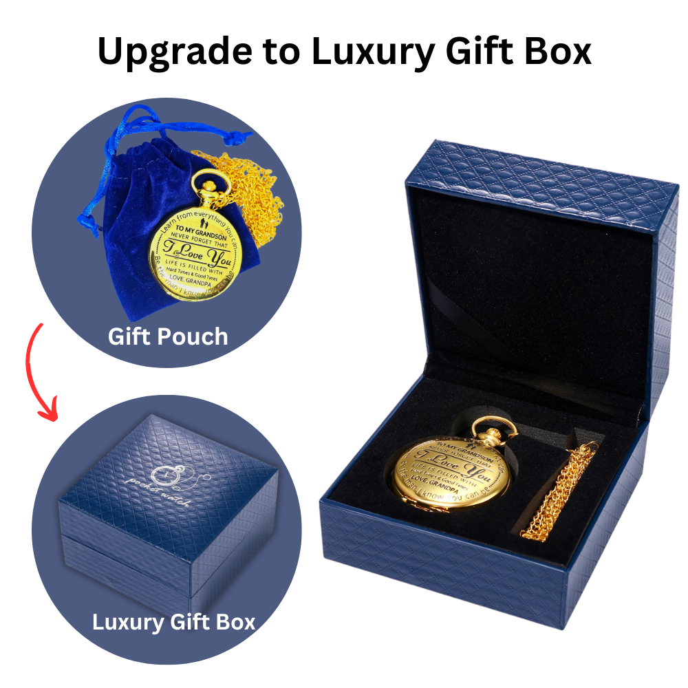 To Grandson / From Grandpa - Luxury Vintage Pocket Watch Gift SS#20