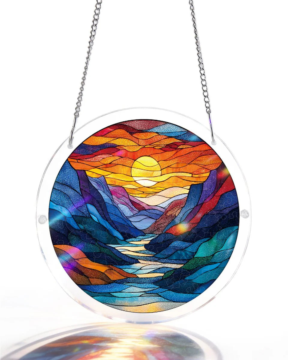 【✨ Acrylic Jigsaw Puzzle Suncatcher | Light Up Your Space with Color ✨】