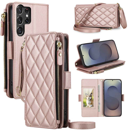 Samsung Wallet Case with 9 Card Slots, Zipper Pocket & Kickstand