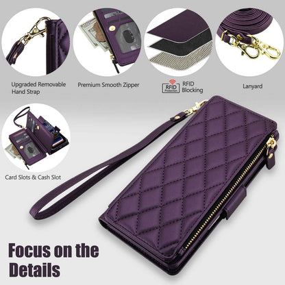 Samsung Wallet Case with 9 Card Slots, Zipper Pocket & Kickstand