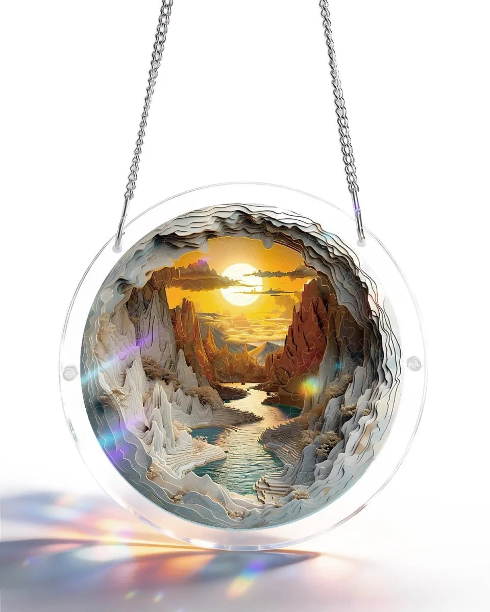 【✨ Acrylic Jigsaw Puzzle Suncatcher | Light Up Your Space with Color ✨】