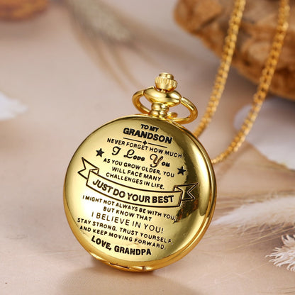 To Grandson / From Grandpa - Luxury Vintage Pocket Watch Gift SS#20