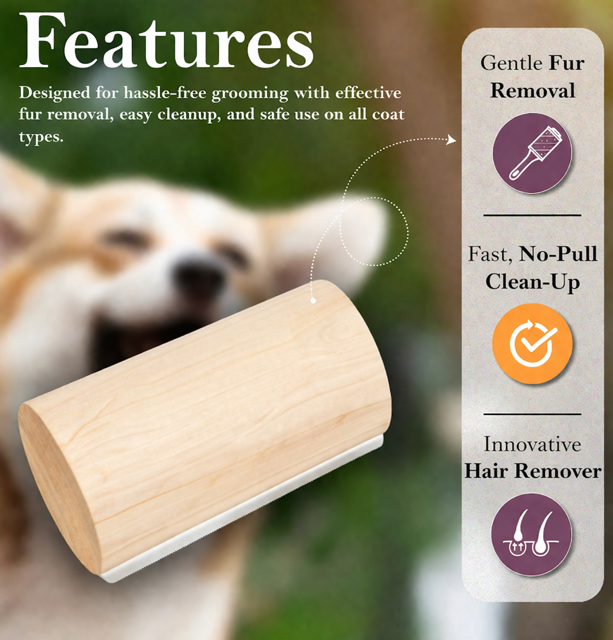 No More Loose Hair – Gentle Deshedding Brush for All Dogs