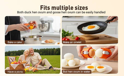 2026 New Multifunction Egg Shell Opener – Easy Crack & Peel, Stainless Steel (Orange)
