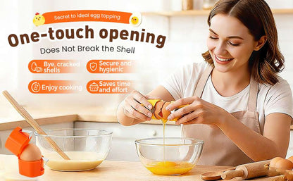 2026 New Multifunction Egg Shell Opener – Easy Crack & Peel, Stainless Steel (Orange)