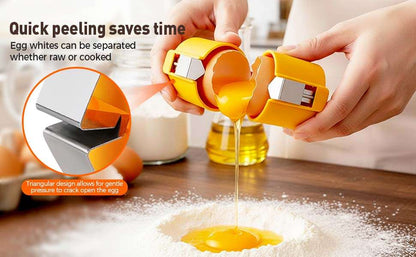 2026 New Multifunction Egg Shell Opener – Easy Crack & Peel, Stainless Steel (Orange)