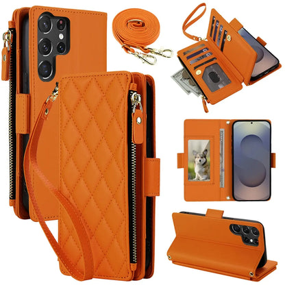 Samsung Wallet Case with 9 Card Slots, Zipper Pocket & Kickstand
