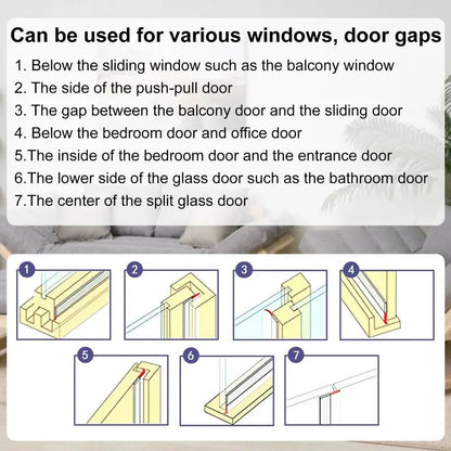 16.4FT Door Weather Stripping Seal Strip – Strong Adhesive Draft Stopper for Doors & Windows | Blocks Hot & Cold Air, Noise & Dust