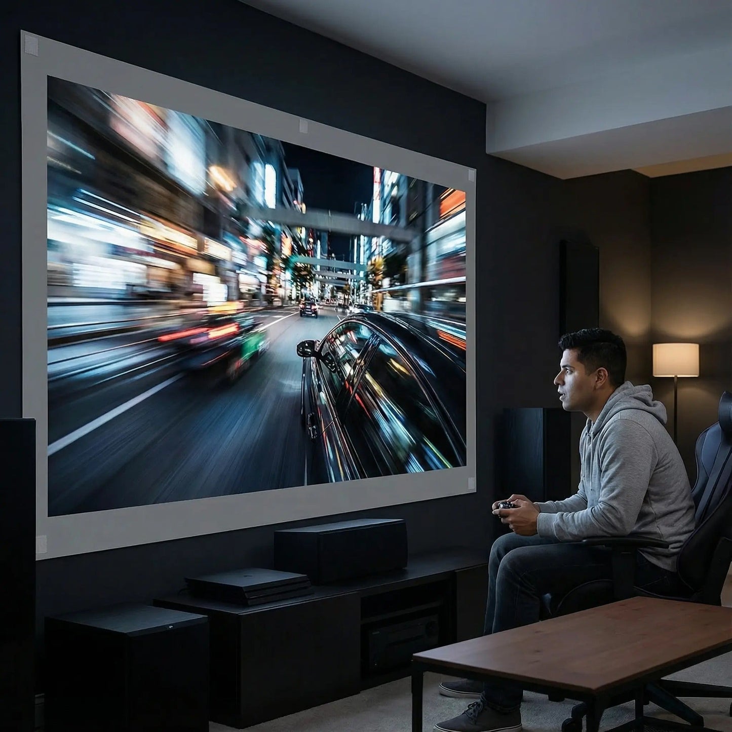 100inch 4K UHD Anti-Light Foldable Portable Projector Screen