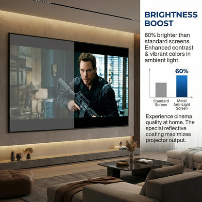 100inch 4K UHD Anti-Light Foldable Portable Projector Screen