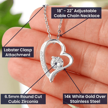 To My Beautiful Soulmate Gift, "Meeting You Was Fate" Heart Necklace