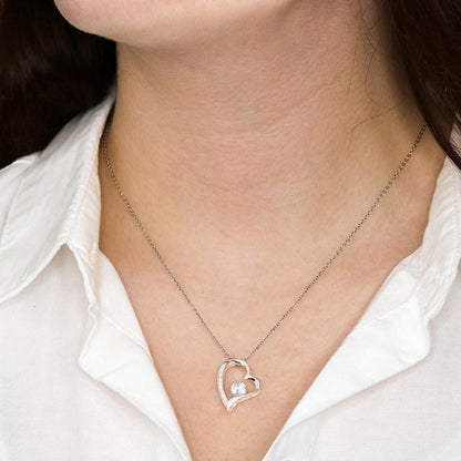 To My Beautiful Soulmate Gift, "Meeting You Was Fate" Heart Necklace